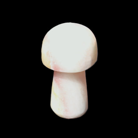 Pale and Yellow Calcite mushroom 30-37mm 14-21g in sunlight - Rocks and Things Store