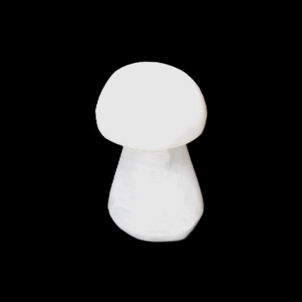 Pale and Yellow Calcite mushroom 30-37mm 14-21g in sunlight - Rocks and Things Store