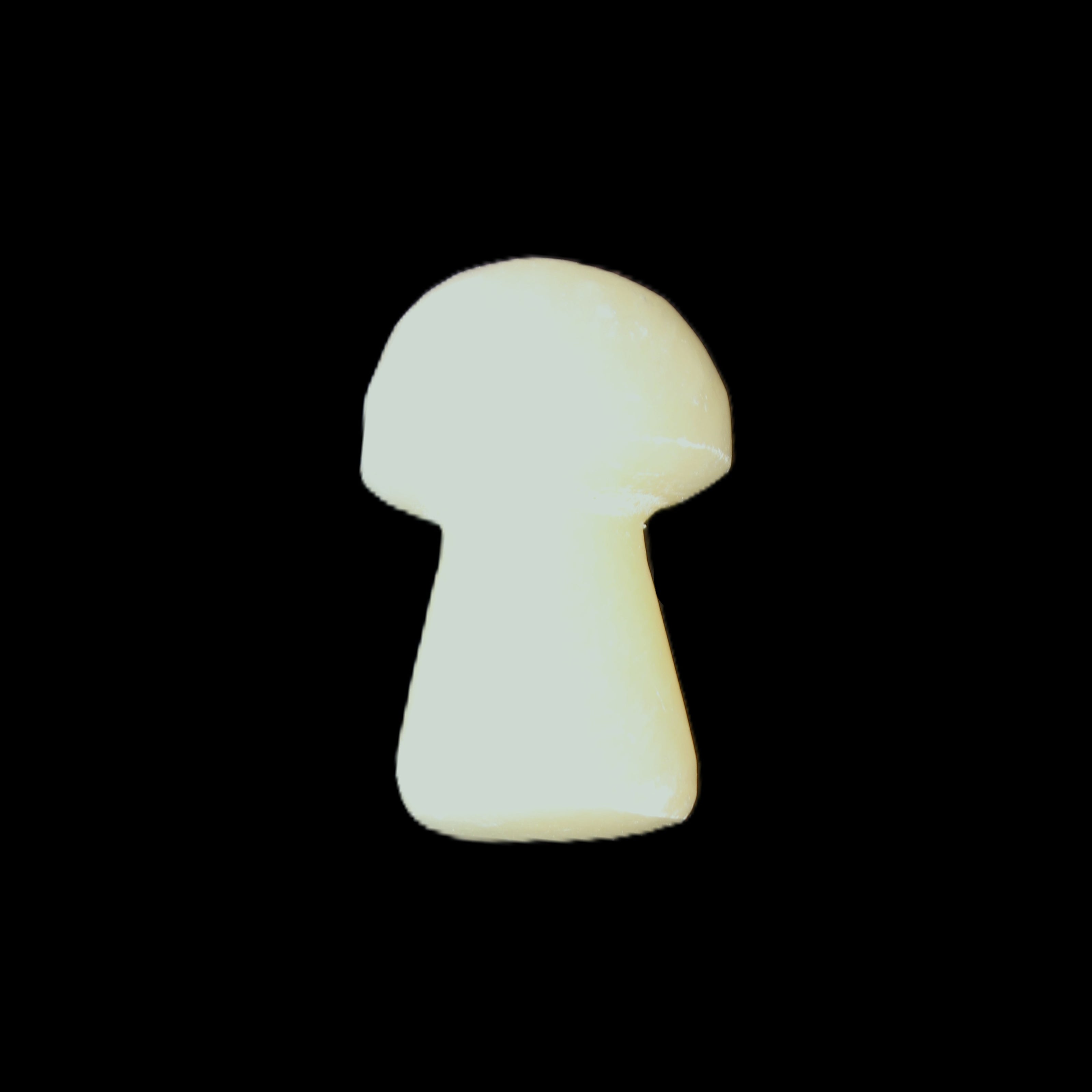 Pale and Yellow Calcite mushroom 30-37mm 14-21g in sunlight - Rocks and Things Store