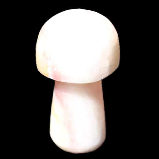 Pale and Yellow Calcite mushroom 30-37mm 14-21g in sunlight - Rocks and Things Store