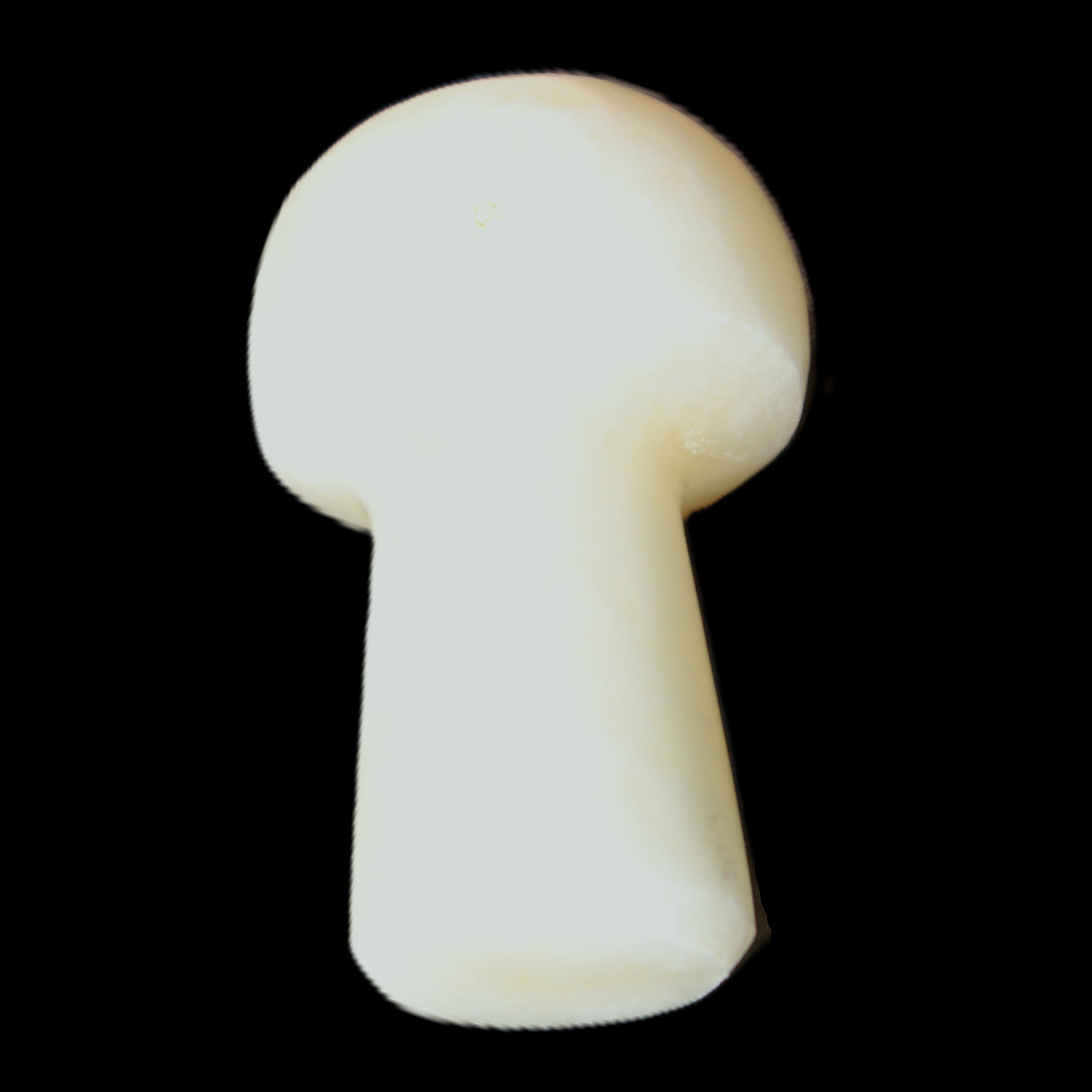 Pale and Yellow Calcite mushroom 30-37mm 14-21g in sunlight - Rocks and Things Store