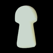 Pale and Yellow Calcite mushroom 30-37mm 14-21g in sunlight - Rocks and Things Store