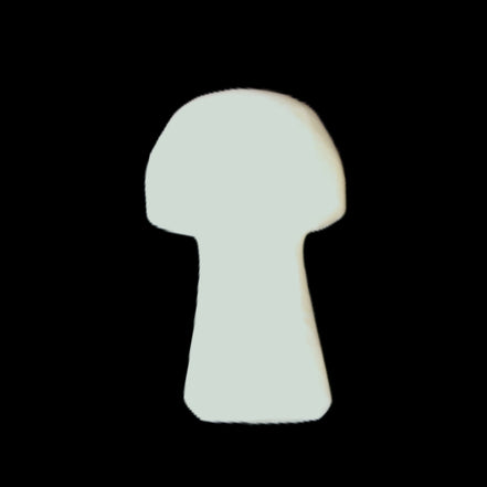 Pale and Yellow Calcite mushroom 30-37mm 14-21g in sunlight - Rocks and Things Store
