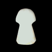 Pale and Yellow Calcite mushroom 30-37mm 14-21g in sunlight - Rocks and Things Store