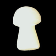 Pale and Yellow Calcite mushroom 30-37mm 14-21g in sunlight - Rocks and Things Store