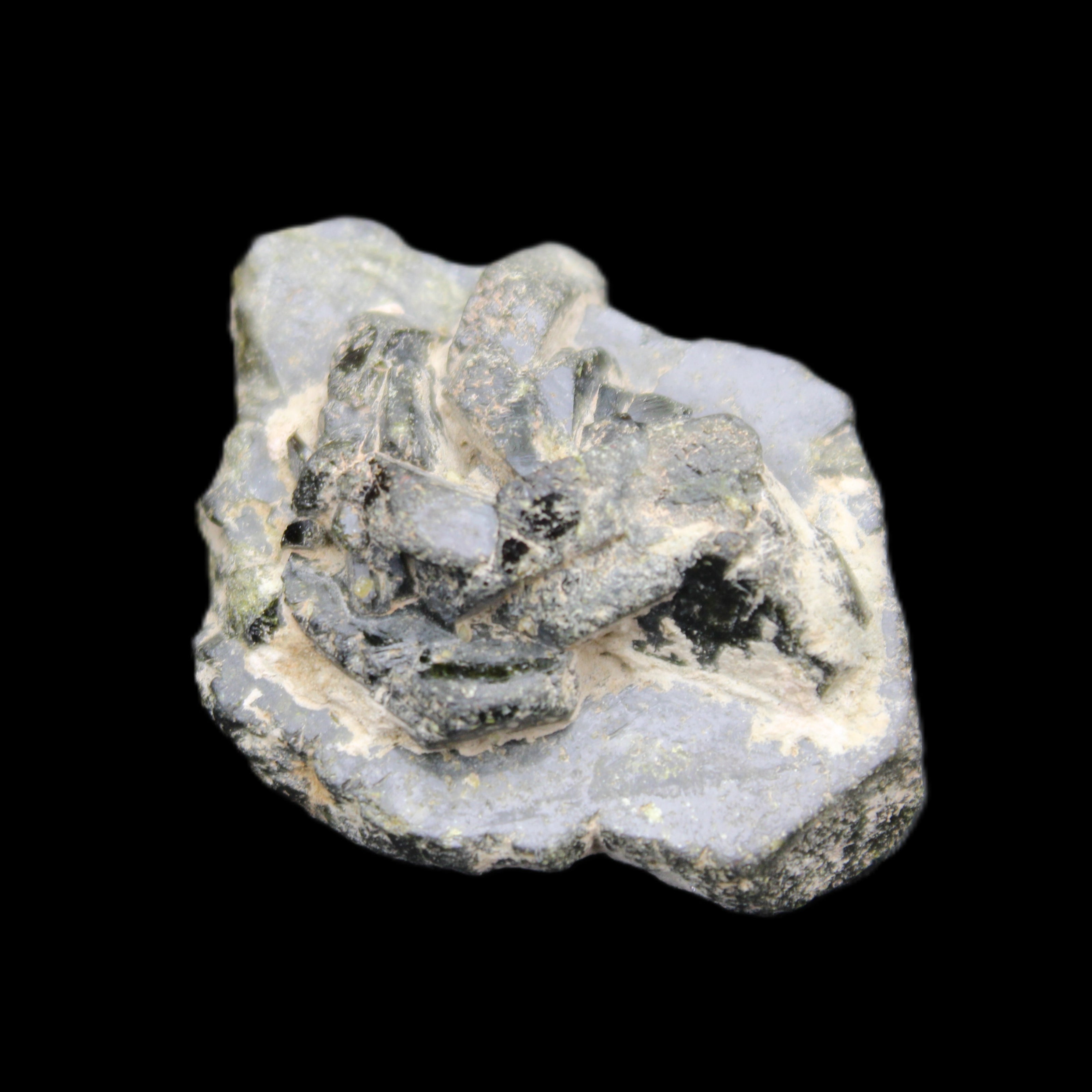 Epidote cluster specimen 45*37*28mm 42.6g in sunlight - Rocks and Things Store