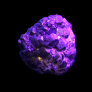 Chalcopyrite cluster from Pakistan 32*30*31mm 73g in UV light - Rocks and Things Store