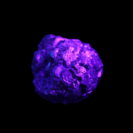 Chalcopyrite cluster from Pakistan 37*35*27mm 86.6g in UV light - Rocks and Things Store
