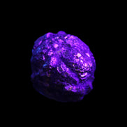 Chalcopyrite cluster from Pakistan 40*30*31mm 86.3g in UV light - Rocks and Things Store