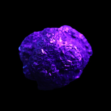 Chalcopyrite cluster from Pakistan 40*30*31mm 86.3g in UV light - Rocks and Things Store