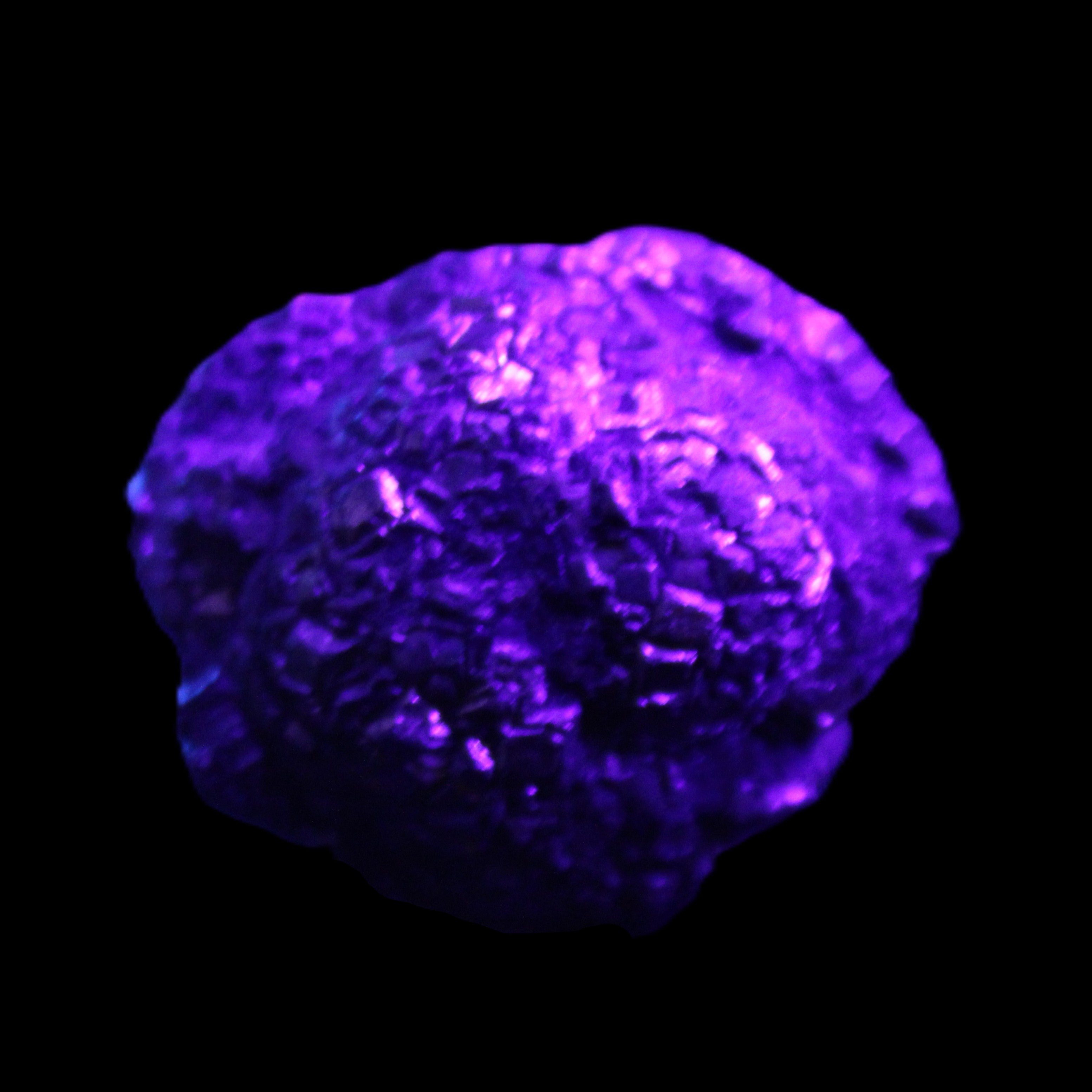 Chalcopyrite cluster from Pakistan 40*30*31mm 86.3g in UV light - Rocks and Things Store