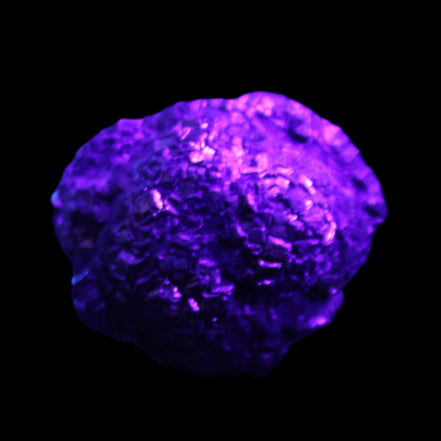 Chalcopyrite cluster from Pakistan 40*30*31mm 86.3g in UV light - Rocks and Things Store