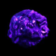 Chalcopyrite cluster from Pakistan 40*32*25mm 80.0g in UV light - Rocks and Things Store