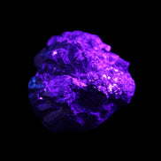 Chalcopyrite cluster from Pakistan 40*32*32mm 95g in UV light - Rocks and Things Store