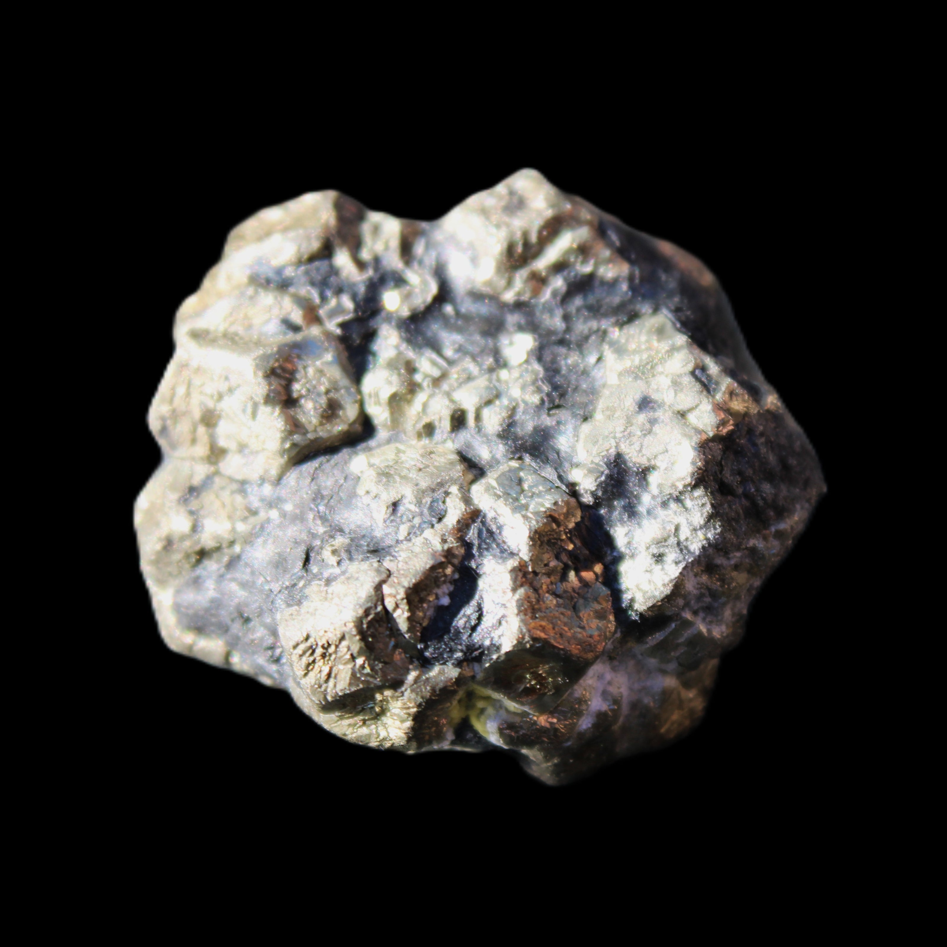 Chalcopyrite cluster from Pakistan 32*28*24mm 52.4g in sunlight - Rocks and Things Store