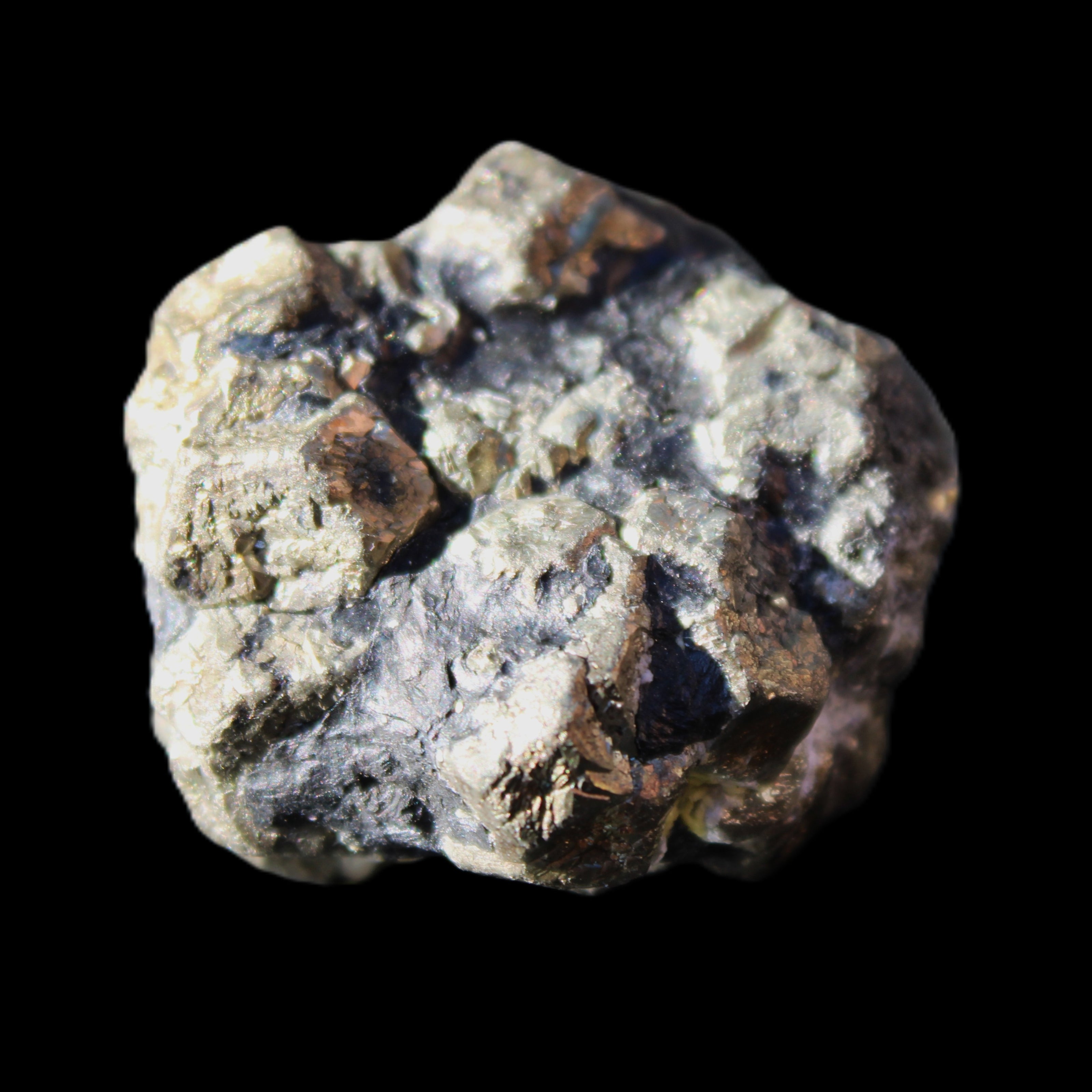 Chalcopyrite cluster from Pakistan 32*28*24mm 52.4g in sunlight - Rocks and Things Store