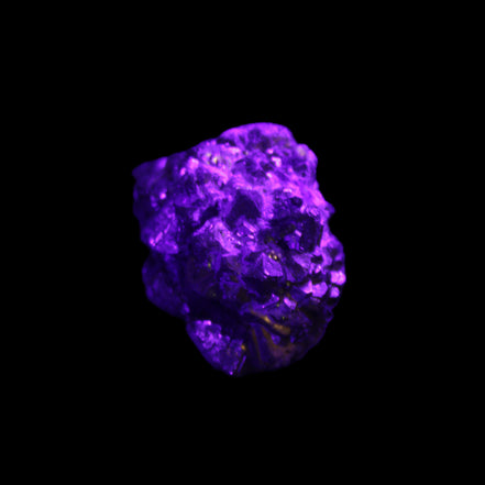 Chalcopyrite cluster from Pakistan 35*25*24mm 48g in UV light - Rocks and Things Store