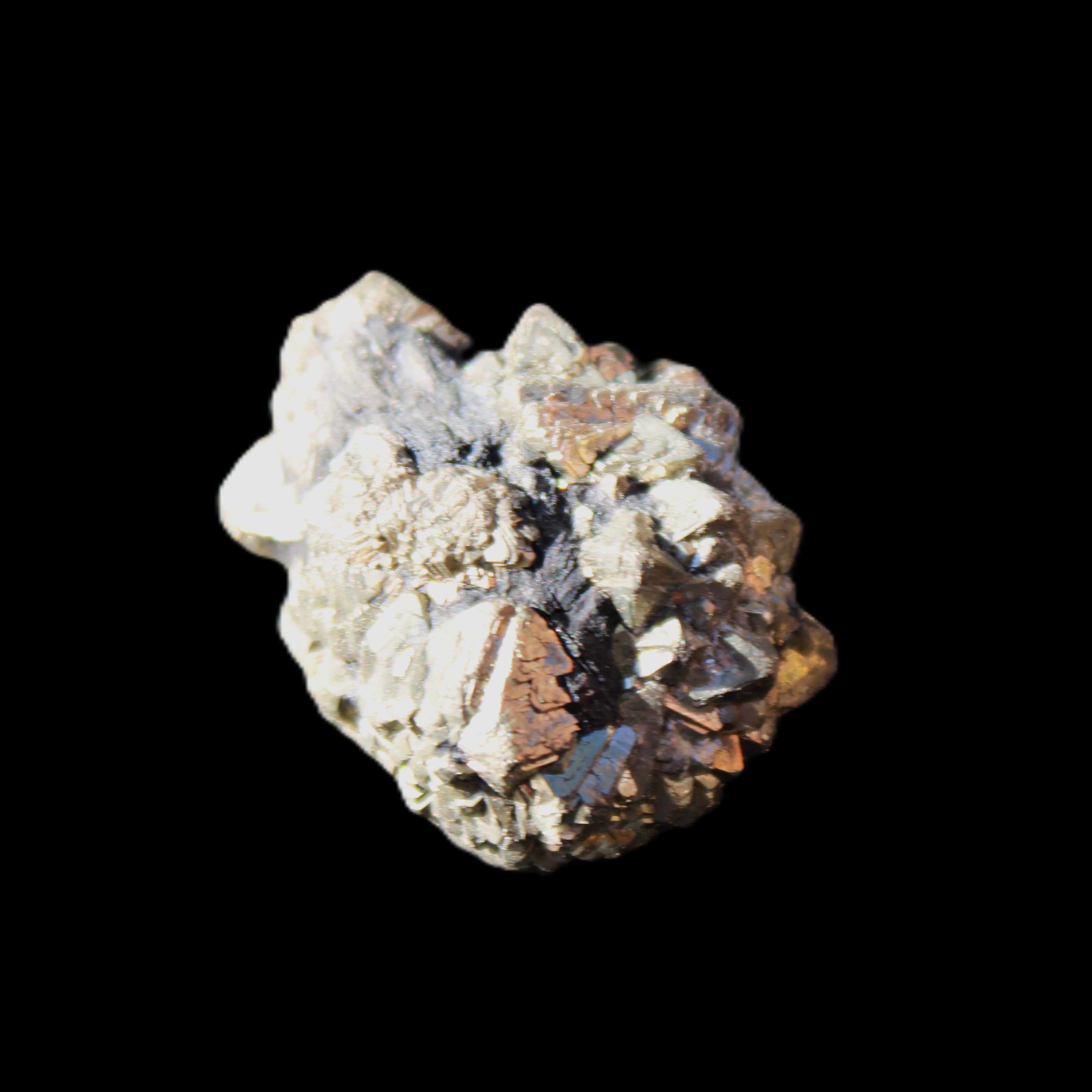 Chalcopyrite cluster from Pakistan 35*25*24mm 48g in sunlight - Rocks and Things Store