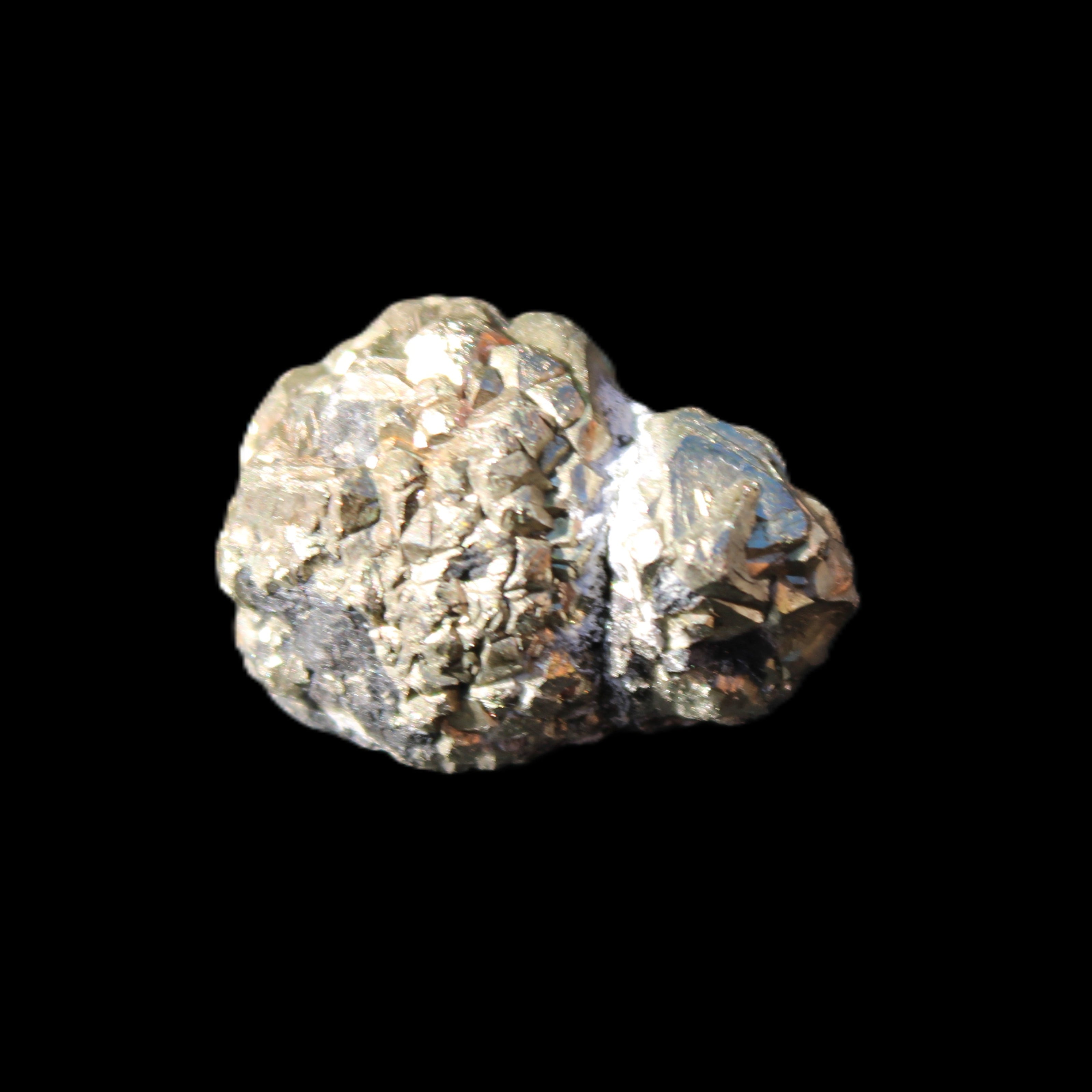 Chalcopyrite cluster from Pakistan 23*15*15mm 13.5g in sunlight - Rocks and Things Store