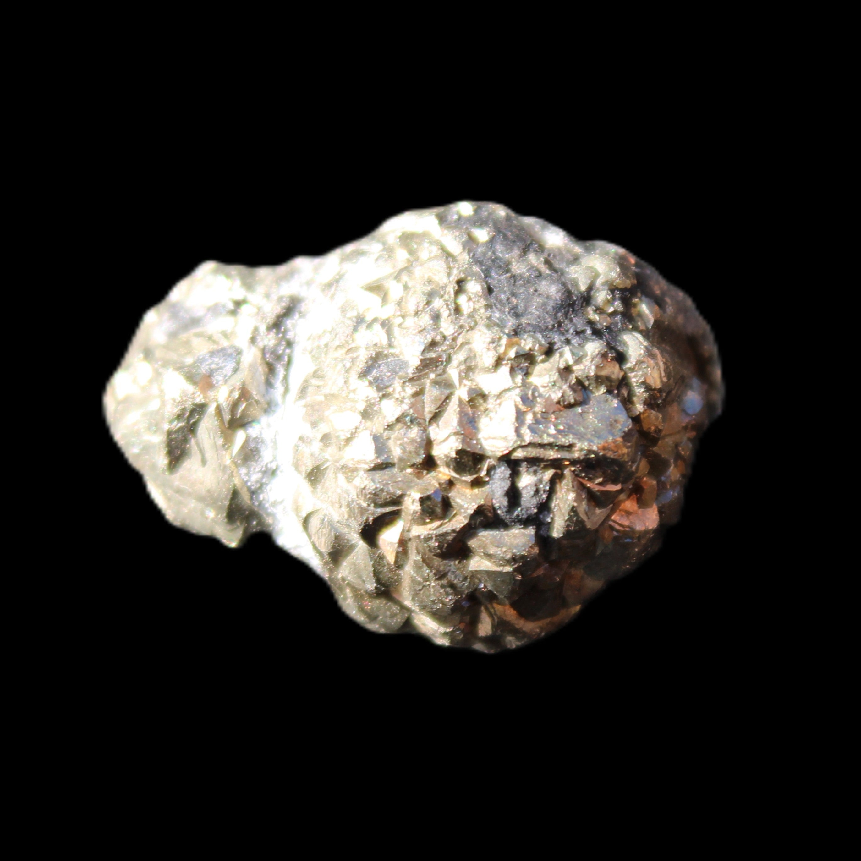 Chalcopyrite cluster from Pakistan 23*15*15mm 13.5g in sunlight - Rocks and Things Store