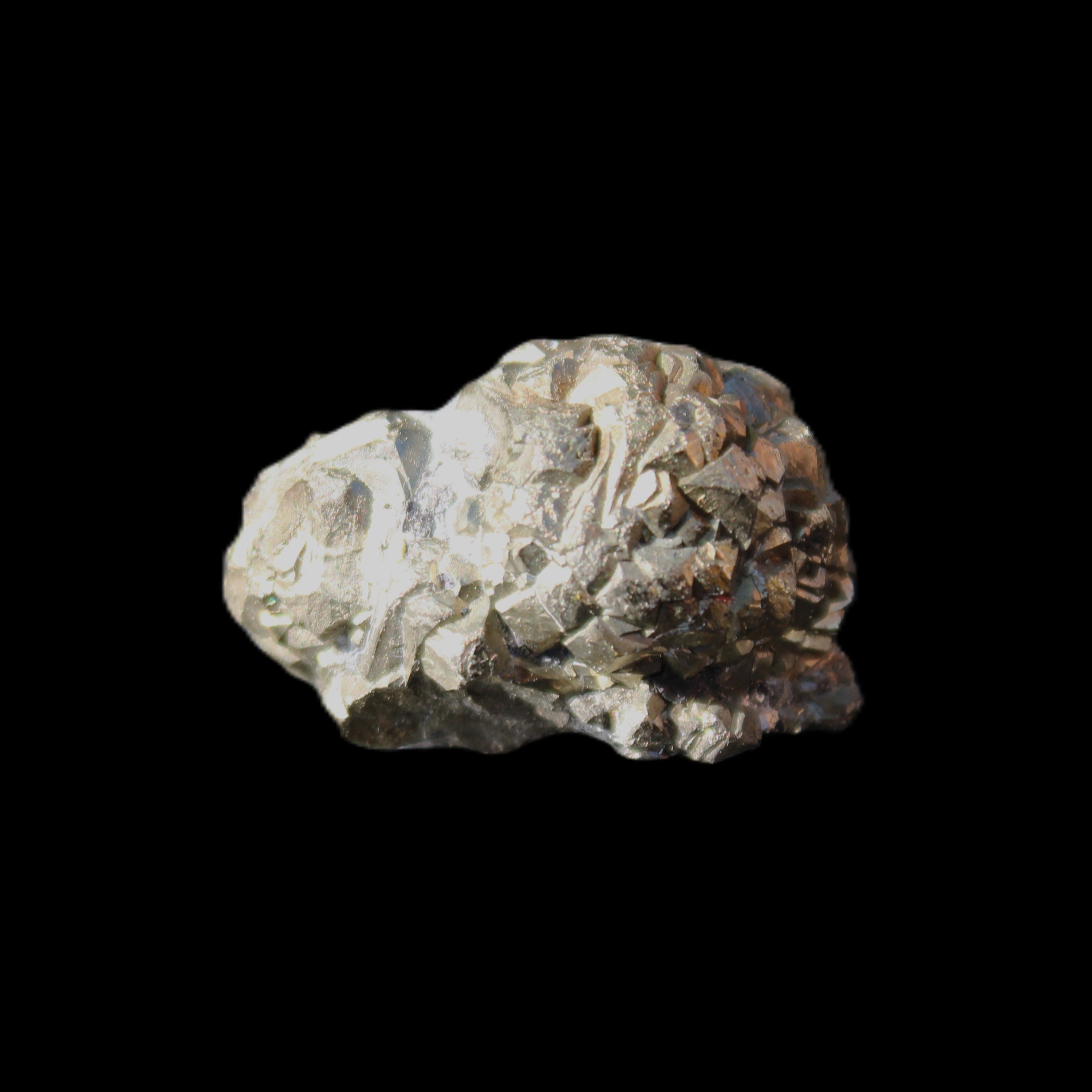 Chalcopyrite cluster from Pakistan 23*15*15mm 13.5g in sunlight - Rocks and Things Store