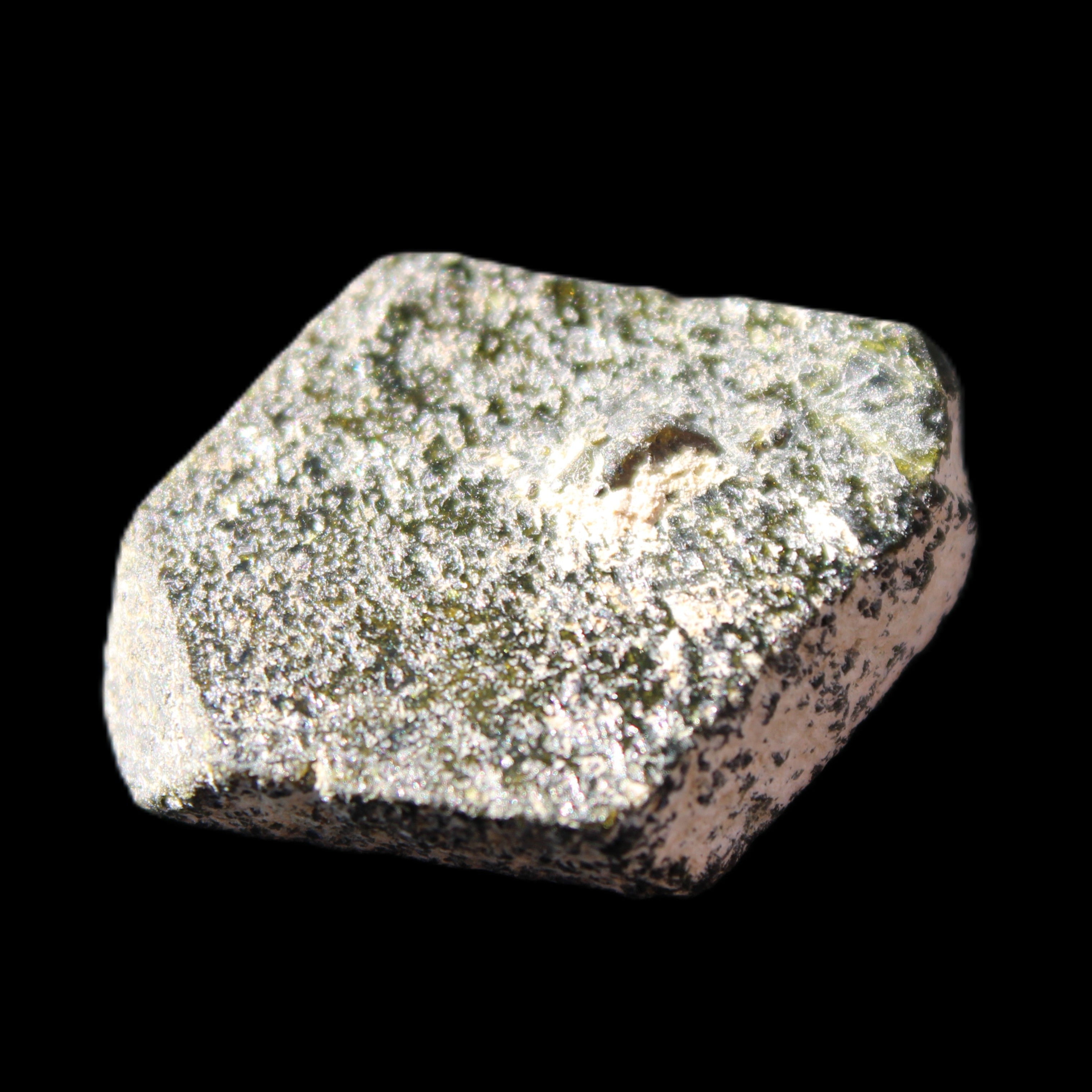 Magnetic Epidote hexagon crystal 24-27mm 7-9g in sunlight - Rocks and Things Store