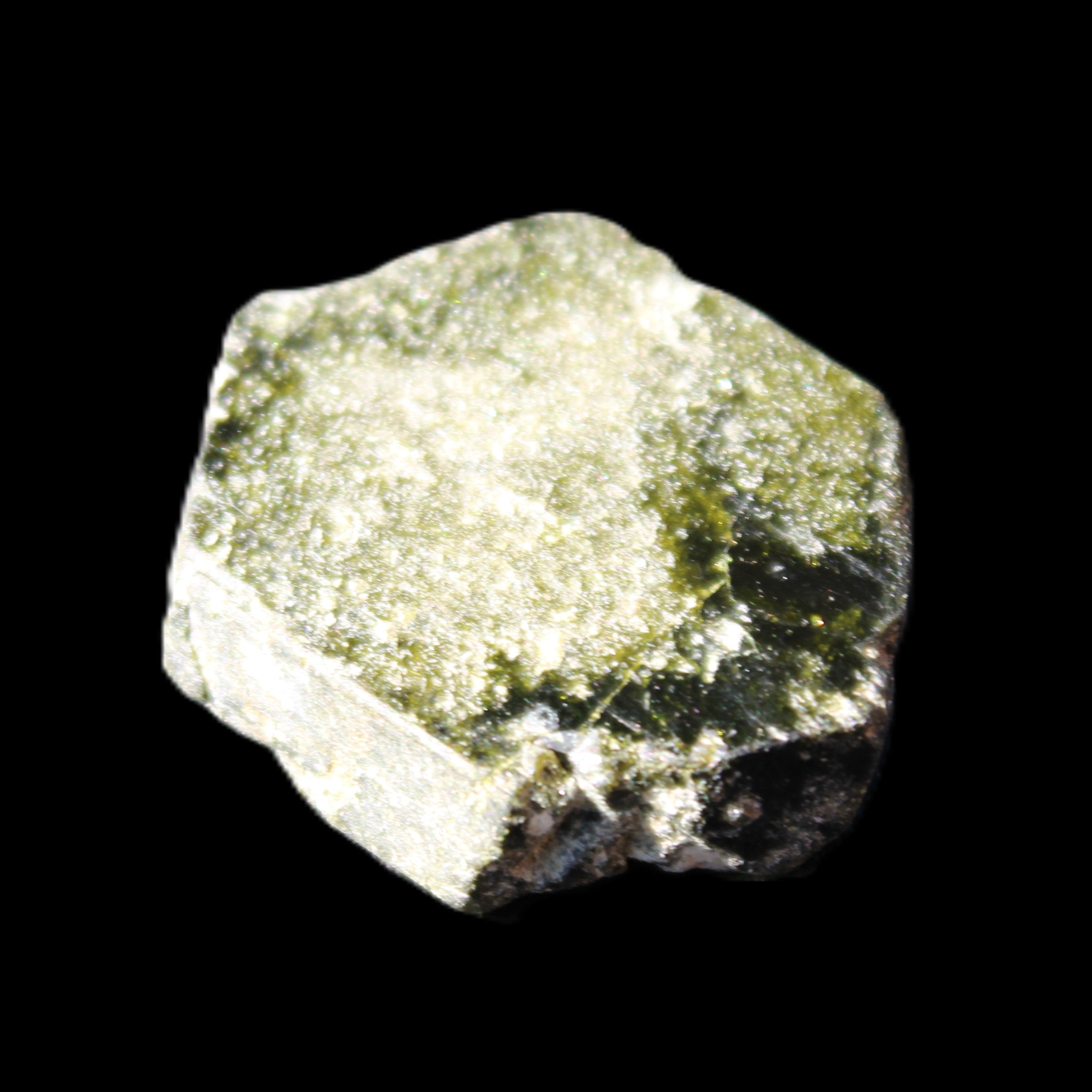 Magnetic Epidote hexagon crystal 24-27mm 7-9g in sunlight - Rocks and Things Store