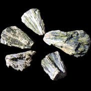 Epidote 5 floral crystal clusters 22-38mm 32.7g in sunlight - Rocks and Things Store