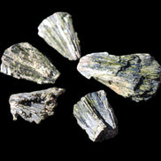 Epidote 5 floral crystal clusters 22-38mm 32.7g in sunlight - Rocks and Things Store