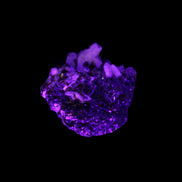 Red Zircon, Spessartine, Tourmaline on Epidote & Feldspar specimen 28*25*28mm 21g in UV light - Rocks and Things Store