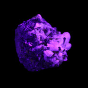 Red Zircon, Spessartine, Tourmaline on Epidote & Feldspar specimen 28*25*28mm 21g in UV light - Rocks and Things Store