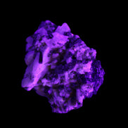 Red Zircon, Spessartine, Tourmaline on Epidote & Feldspar specimen 28*25*28mm 21g in UV light - Rocks and Things Store