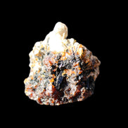 Red Zircon, Spessartine, Tourmaline on Epidote & Feldspar specimen 28*25*28mm 21g in sunlight - Rocks and Things Store