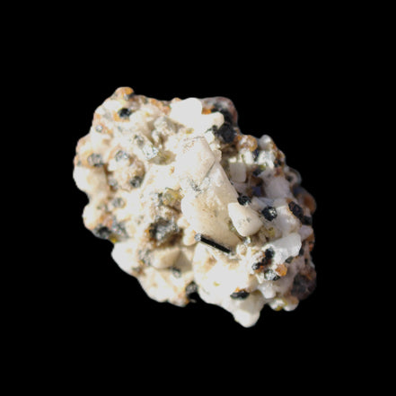 Red Zircon, Spessartine, Tourmaline on Epidote & Feldspar specimen 28*25*28mm 21g in sunlight - Rocks and Things Store