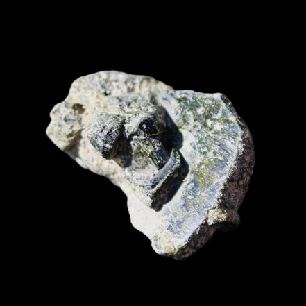 Magnetic Epidote irregular hexagon crystal cluster 37-42mm 30-36g in sunlight - Rocks and Things Store