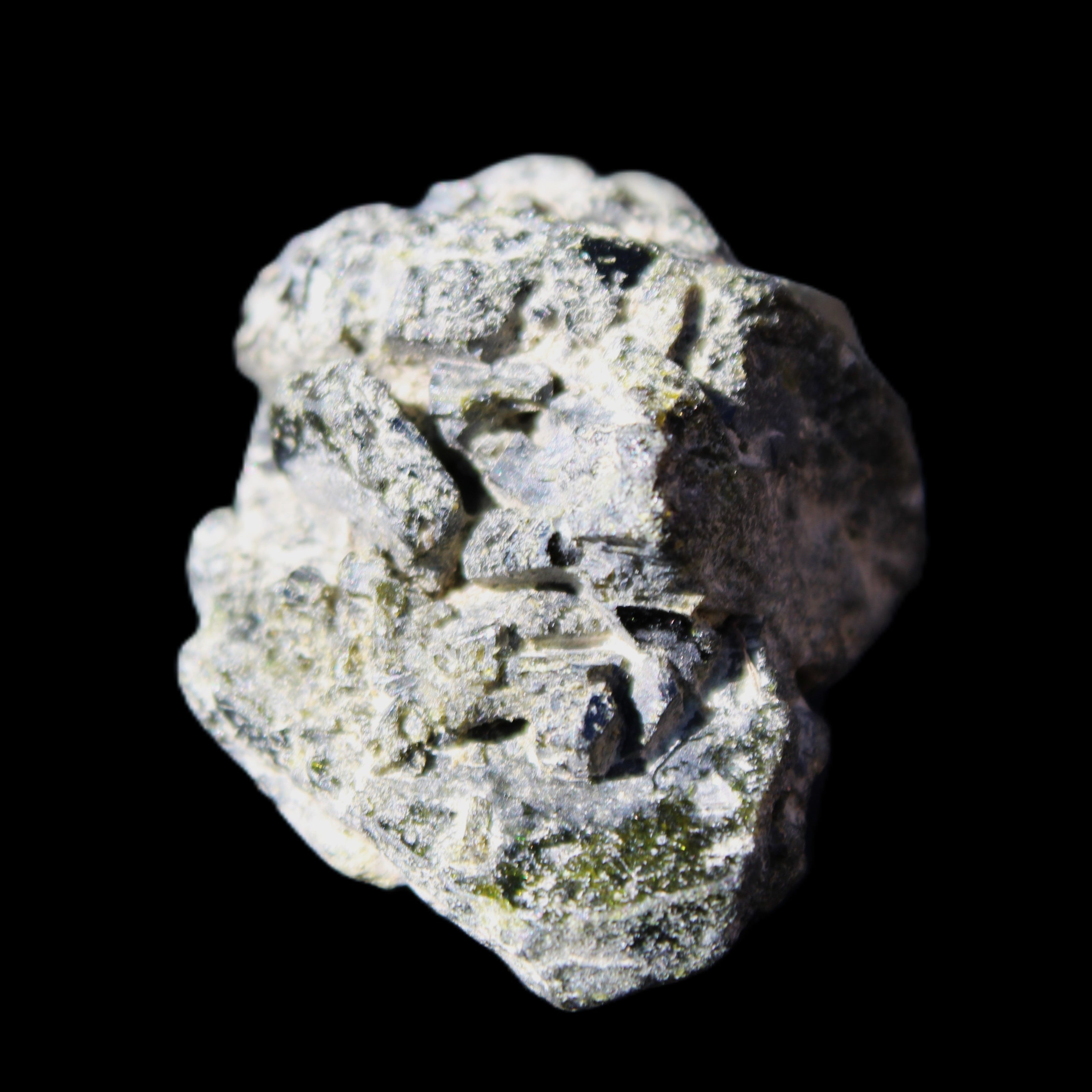 Magnetic Epidote irregular hexagon crystal cluster 37-42mm 30-36g in sunlight - Rocks and Things Store