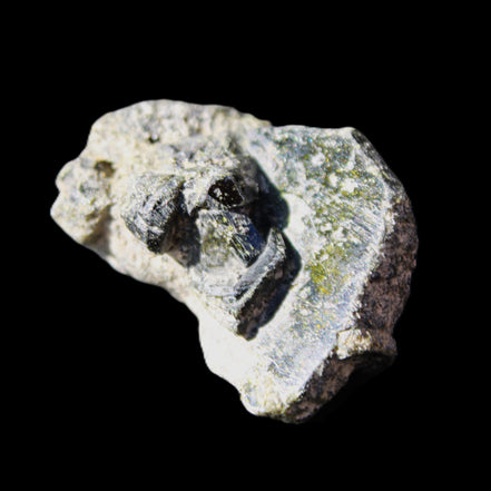 Magnetic Epidote irregular hexagon crystal cluster 37-42mm 30-36g in sunlight - Rocks and Things Store