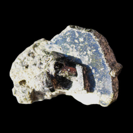 Magnetic Epidote irregular hexagon crystal cluster 37-42mm 30-36g in sunlight - Rocks and Things Store