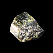 Magnetic Epidote glossy irregular hexagon crystal 20mm 9-11g in sunlight - Rocks and Things Store