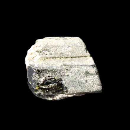 Magnetic Epidote glossy irregular hexagon crystal 20mm 9-11g in sunlight - Rocks and Things Store