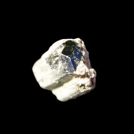 Magnetic Epidote glossy irregular hexagon crystal 20mm 9-11g in sunlight - Rocks and Things Store