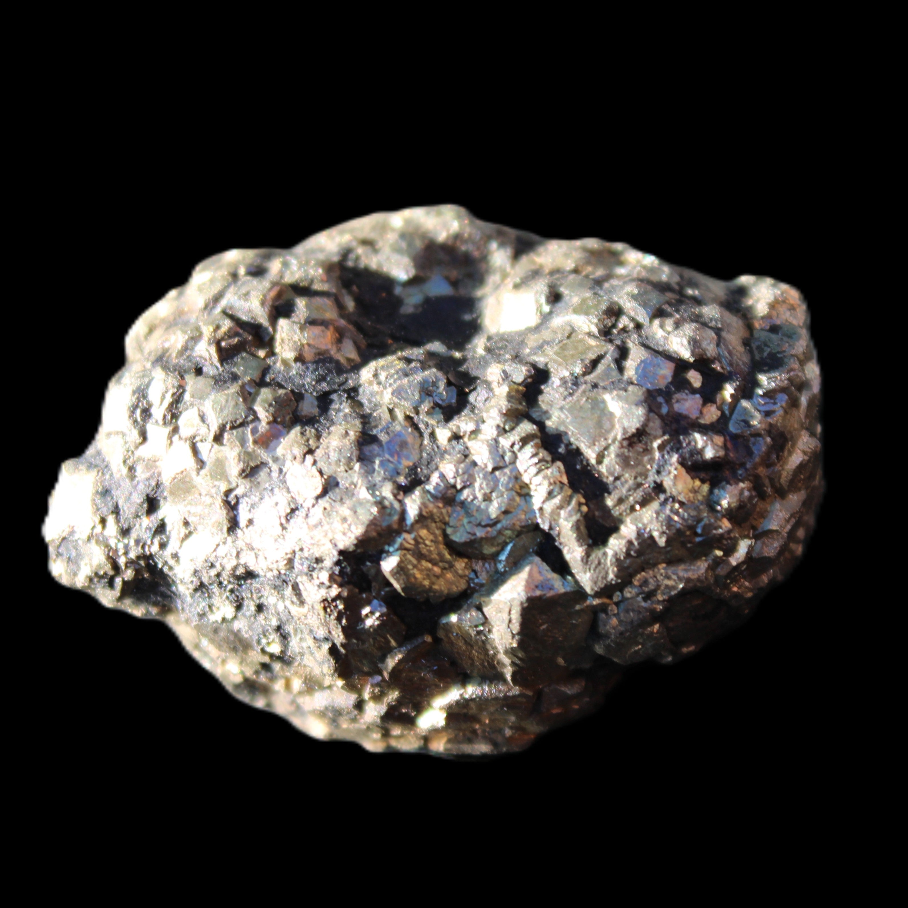 Chalcopyrite cluster from Pakistan 38*27*20mm 59g in sunlight - Rocks and Things Store