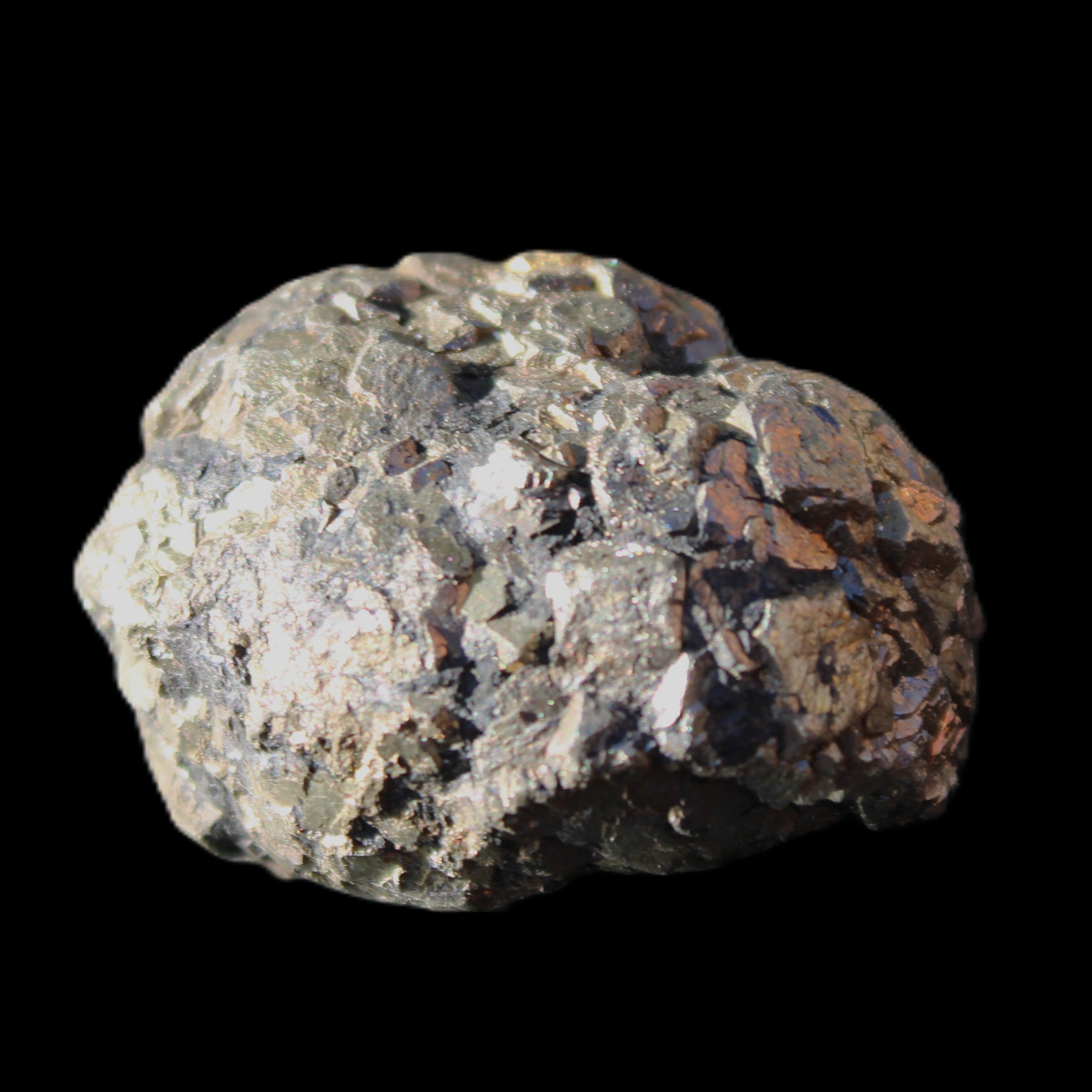 Chalcopyrite cluster from Pakistan 38*27*20mm 59g in sunlight - Rocks and Things Store