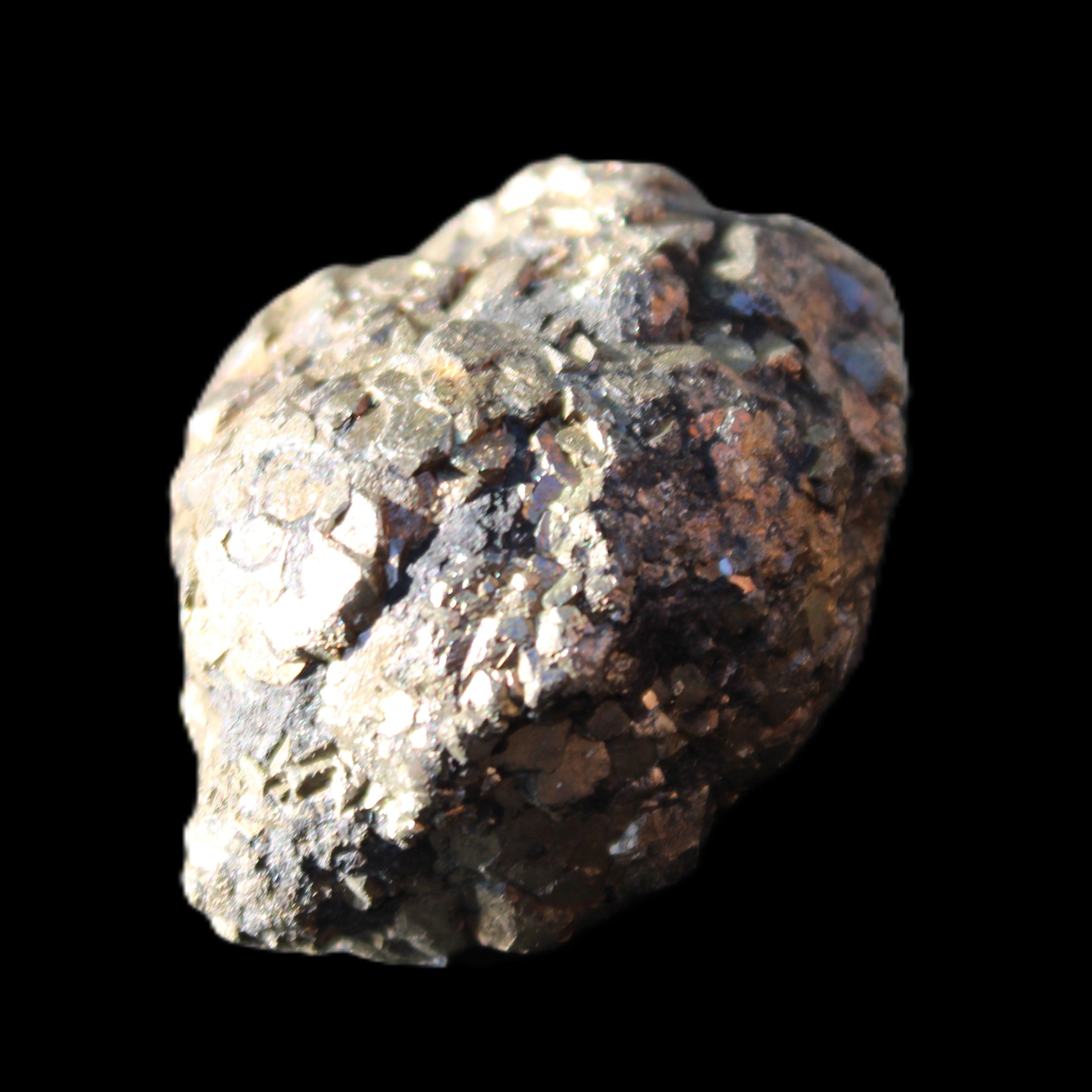 Chalcopyrite cluster from Pakistan 38*27*20mm 59g in sunlight - Rocks and Things Store