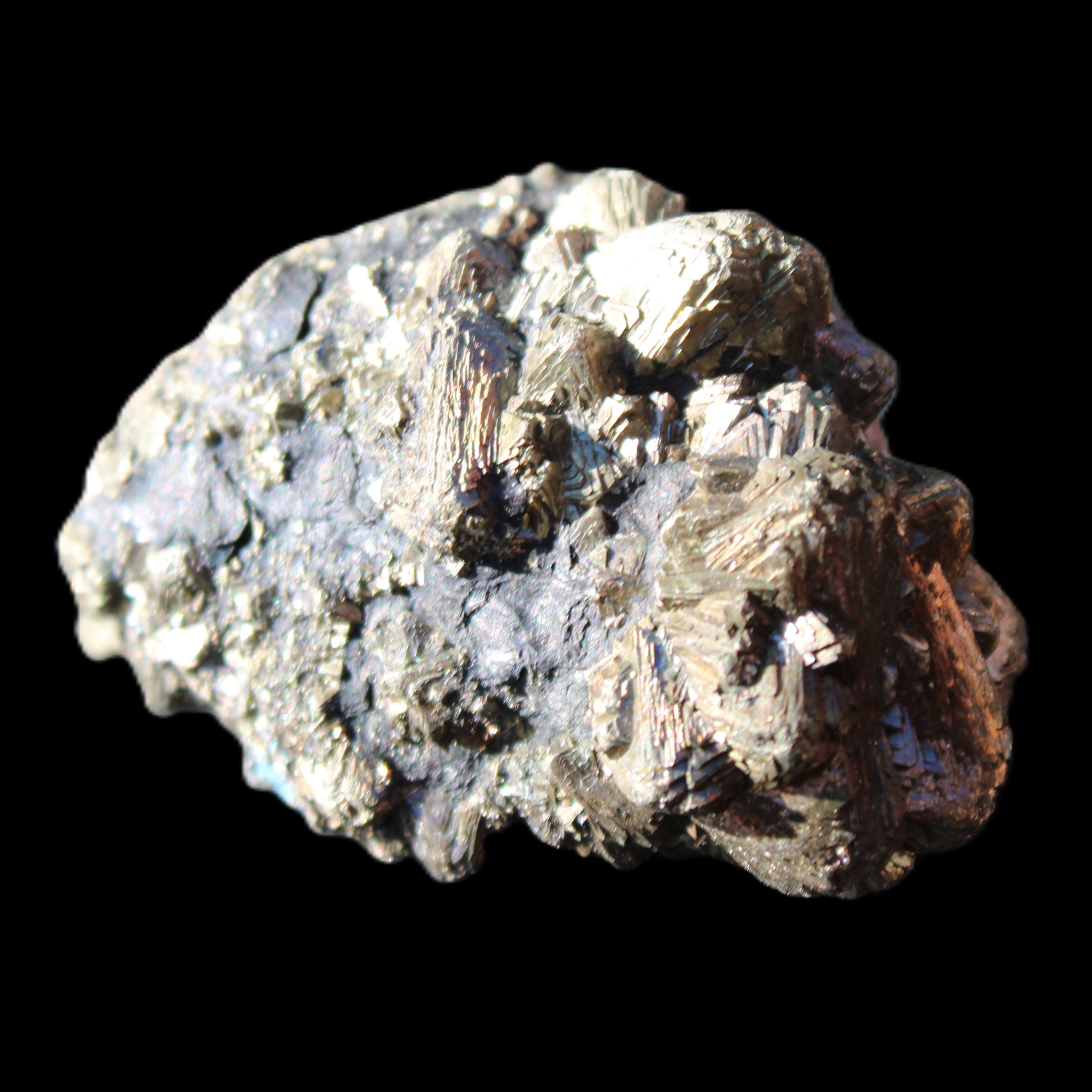 Chalcopyrite cluster from Pakistan 40*25*20mm 53.8g in sunlight - Rocks and Things Store