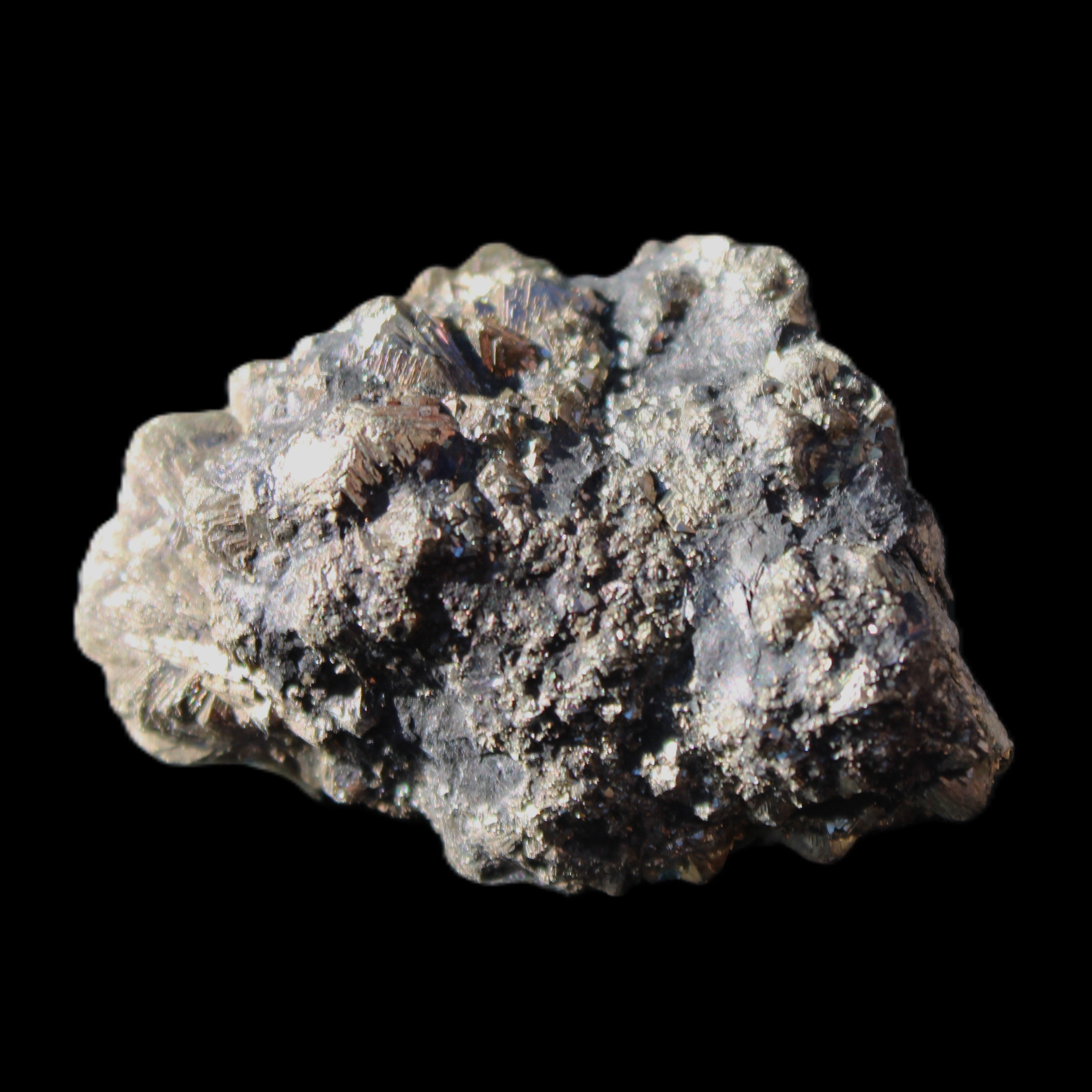 Chalcopyrite cluster from Pakistan 40*25*20mm 53.8g in sunlight - Rocks and Things Store