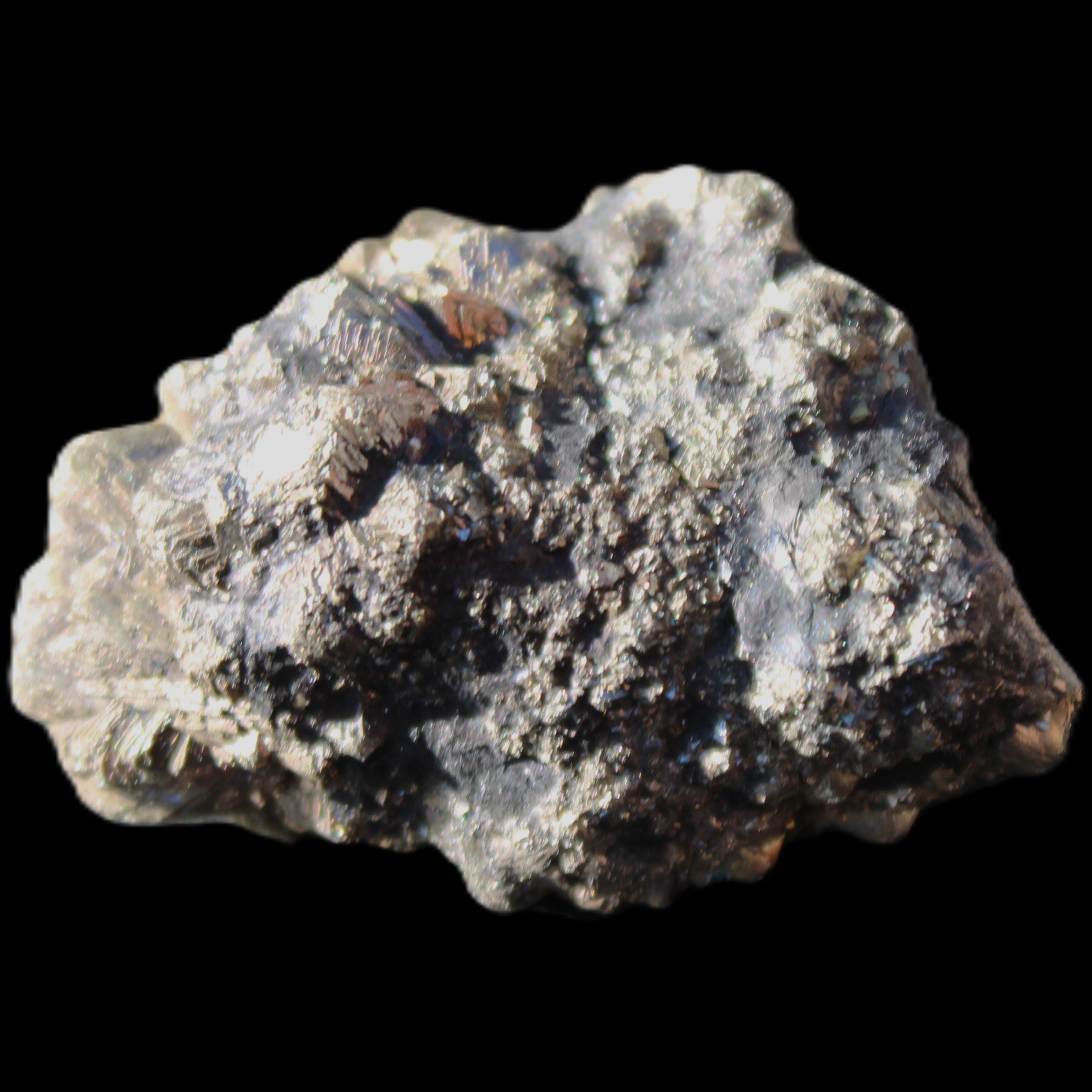 Chalcopyrite cluster from Pakistan 40*25*20mm 53.8g in sunlight - Rocks and Things Store