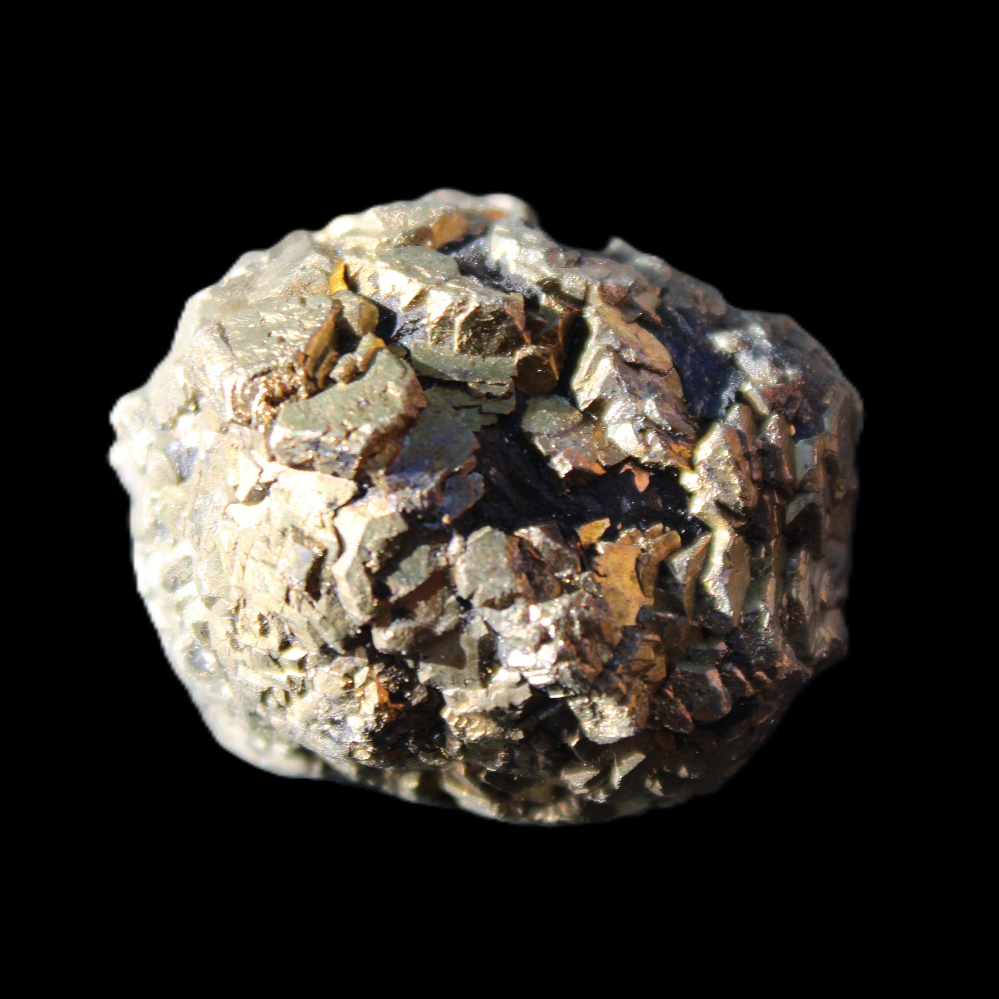 Chalcopyrite cluster from Pakistan 30*25*23mm 54.5g in sunlight - Rocks and Things Store