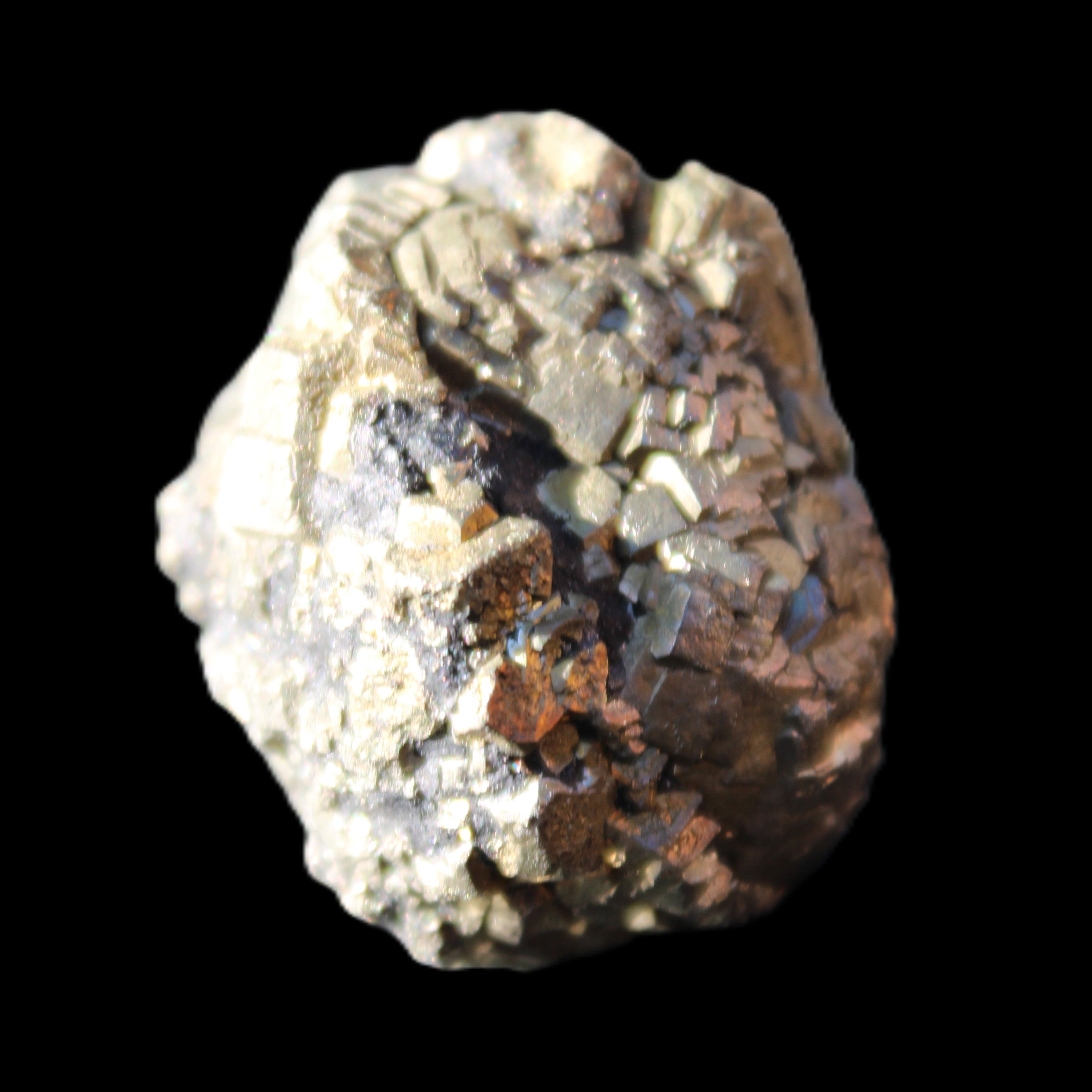 Chalcopyrite cluster from Pakistan 30*25*23mm 54.5g in sunlight - Rocks and Things Store