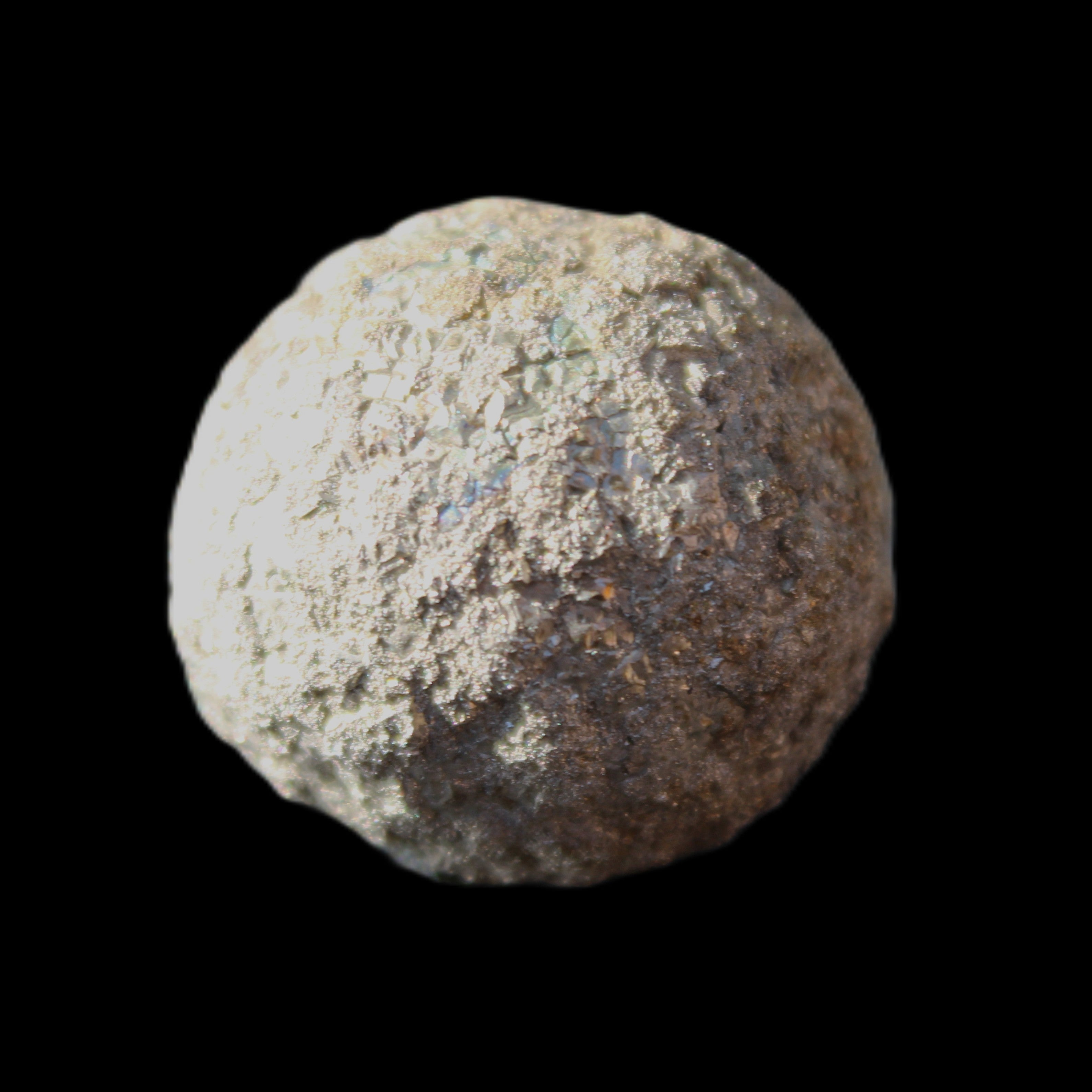Chalcopyrite cluster sphere from Pakistan 25mm 41g in sunlight - Rocks and Things Store